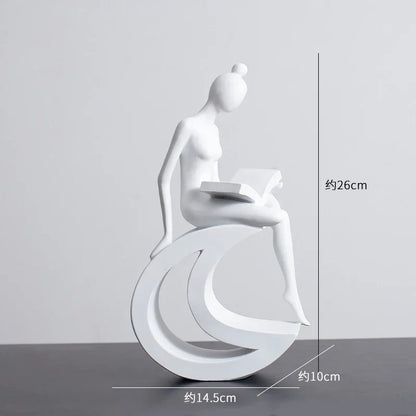 ديكور بايتس™ - منحوتات راتنجية تجريدية، ديكورات مكتبية حديثة، أشكال بسيطة، زخارف