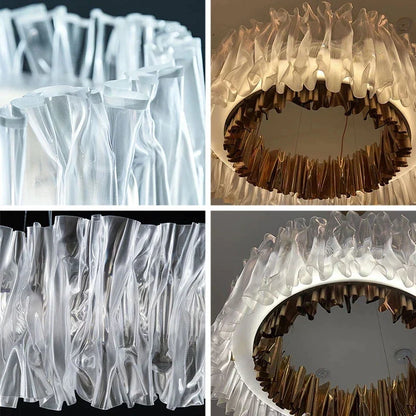 DecorBites™ Acrylic Ceiling Chandelier for Art Restaurant Hotel LED Ring Light