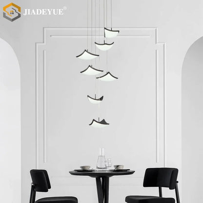 DecorBites™ Crystal Sand Staircase Chandelier-Living, Dining, Bedroom LED Decorative Light