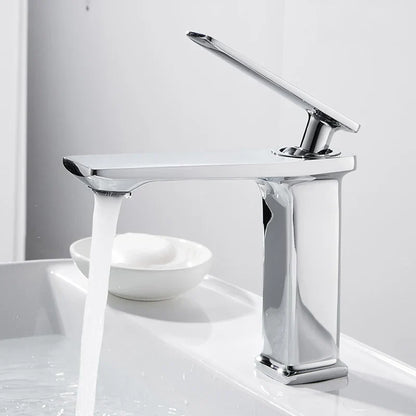 DecorBites™ Brass Basin Faucet: Single Handle Mixer Taps, Deck Mounted Bathroom Sink Faucets