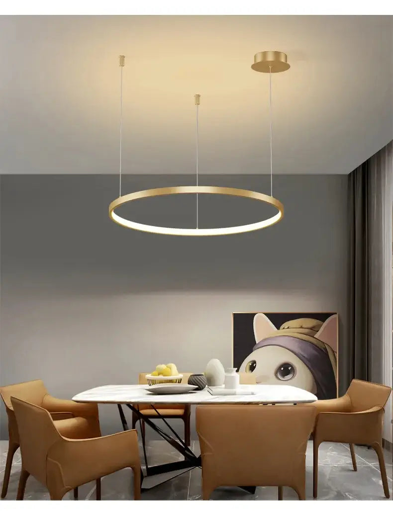 DecorBites™ Modern Black Pendant Light for Living Room - Dimmable