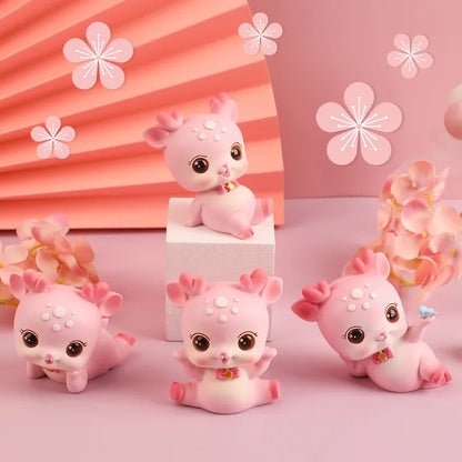 DecorBites™ Cartoon Deer Resin Figurines Home Decor Miniatures Crafts Cake Topper
