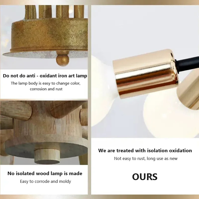 Gold Modern Ceiling Light Black-Gold Tricolor