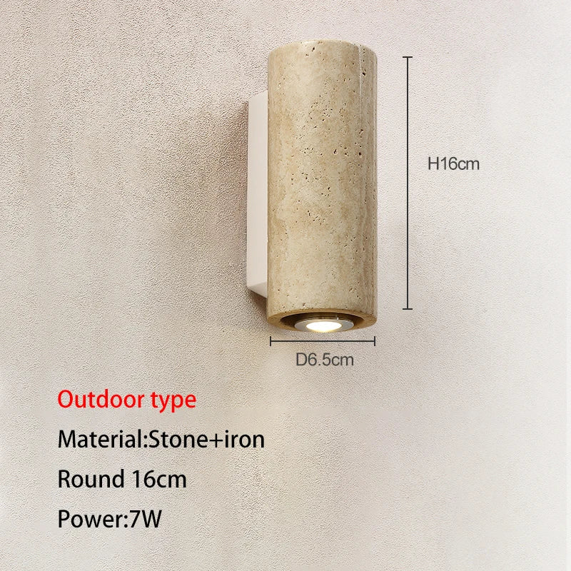 DecorBites™ Cave Stone Outdoor Wall Lamp: Waterproof Yellow Light for Bedroom, Courtyard, Balcony Garden