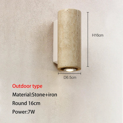 DecorBites™ Cave Stone Outdoor Wall Lamp: Waterproof Yellow Light for Bedroom, Courtyard, Balcony Garden