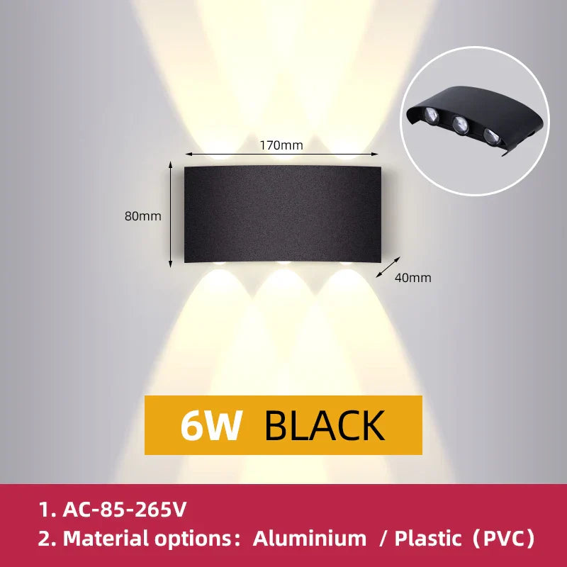 DecorBites™ LED Wall Light Indoor Outdoor Waterproof Fixture Garden Decor Home Lighting