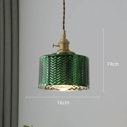 DecorBites™ Green Glass LED Pendant Lights for Indoor Lighting in Home, Living Room, Bar & Coffee