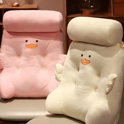DecorBites™ Dumb Duck Square Back Cushion: Comfortable Support for Cervical Spine