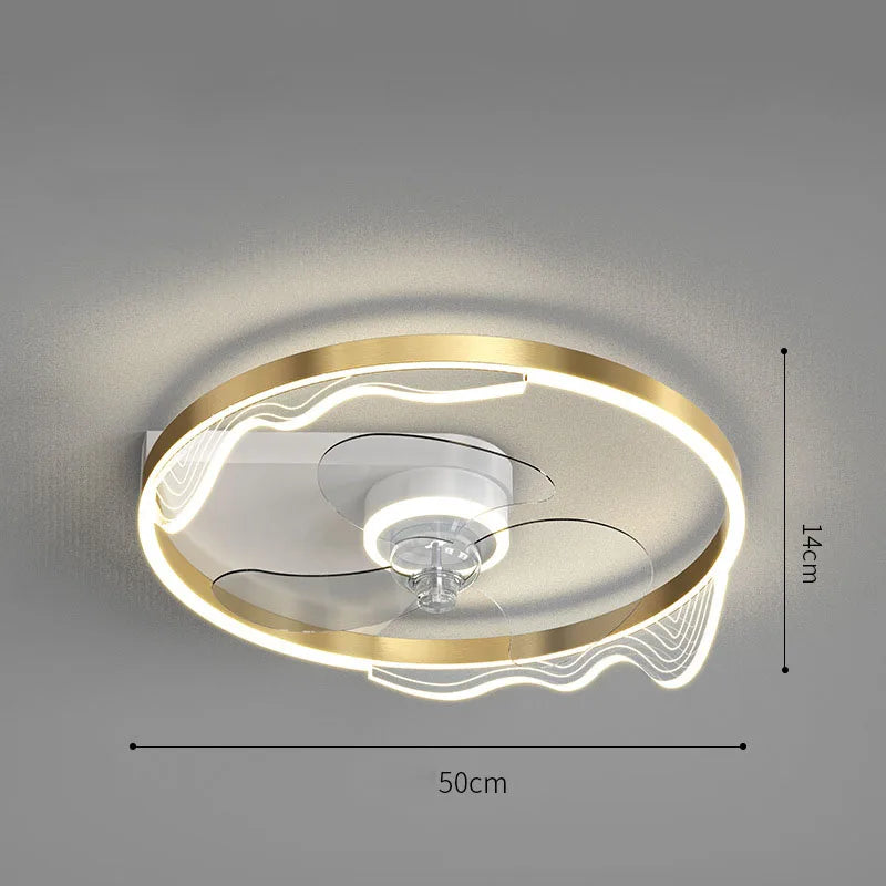 DecorBites™ Ceiling Fan Light with Invisible Blades, Remote Control, Modern Design, Silent Operation