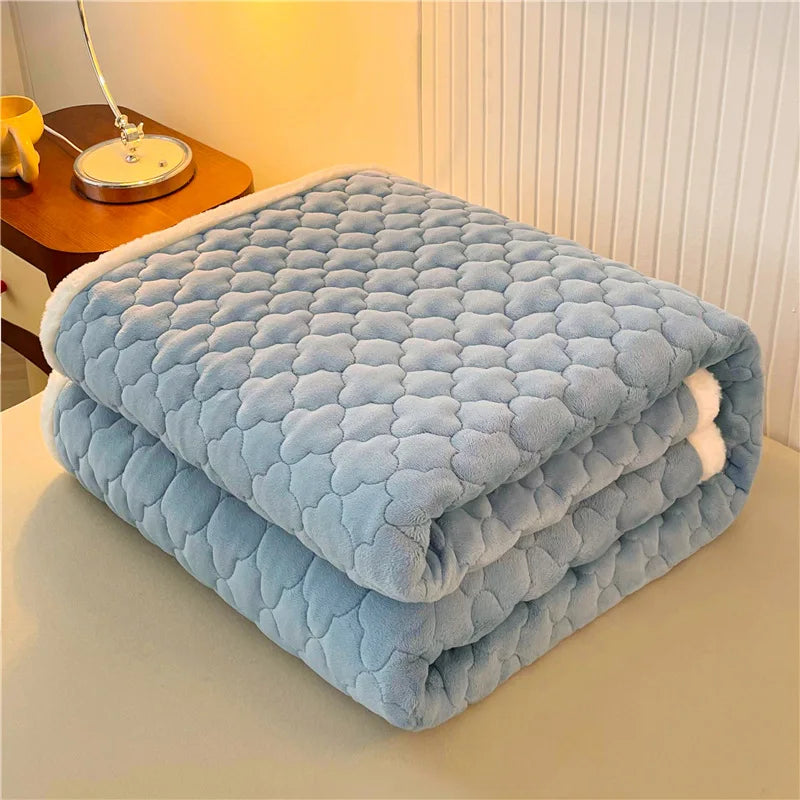 DecorBites™ Antibacterial Milk Velvet Mattress, Thick & Warm with Anti-Slip Straps