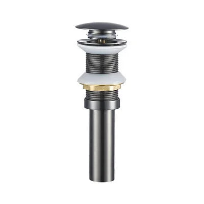 DecorBites™ Brass Round Siphon P-Trap Set with Pop-Up Drainer Gun Grey