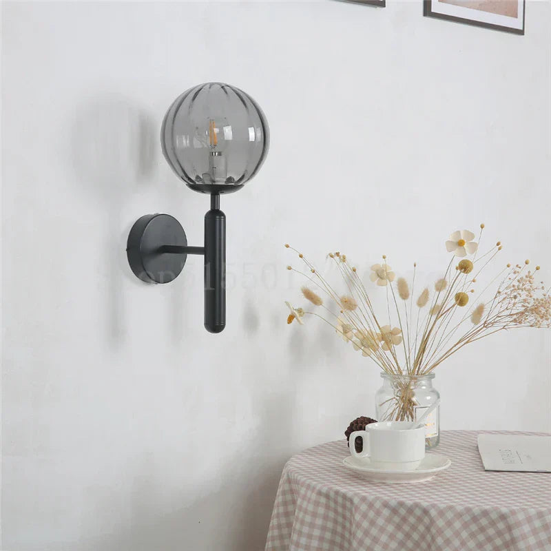 DecorBites™ Blue Glass Balls Wall Sconce for Living Room, Bedroom, or Corridor