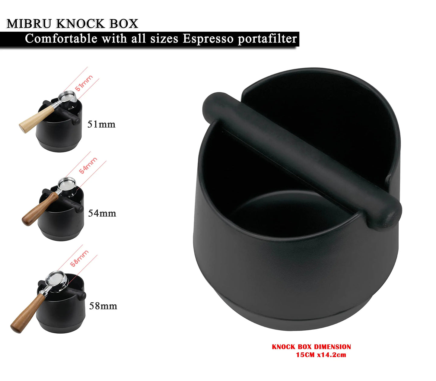 DecorBites™ Barista Coffee Knock Box Residue Dump Container