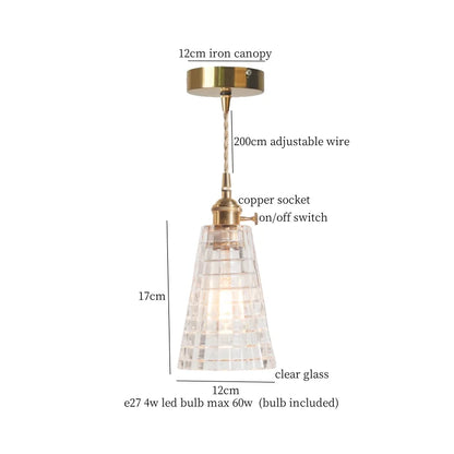 DecorBites™ Green Glass LED Pendant Light Fixture - Modern Nordic Hanging Lamp