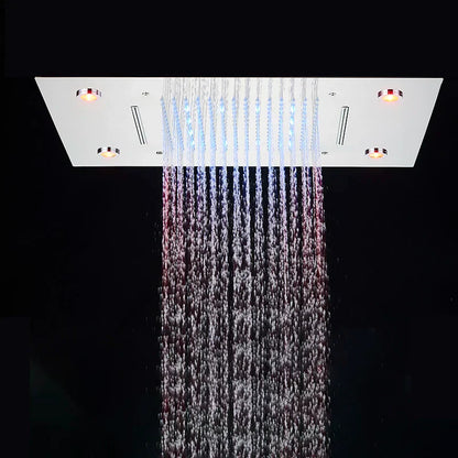 DecorBites™ LED Shower Faucet Ceiling Mount Rainfall Waterfall Head Shower Set