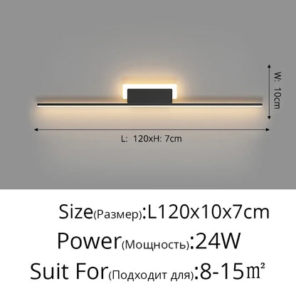 DecorBites™ LED Wall Lamp: Modern Long Line Design for Living Room, Bedroom, Hallway, Indoor Lighting
