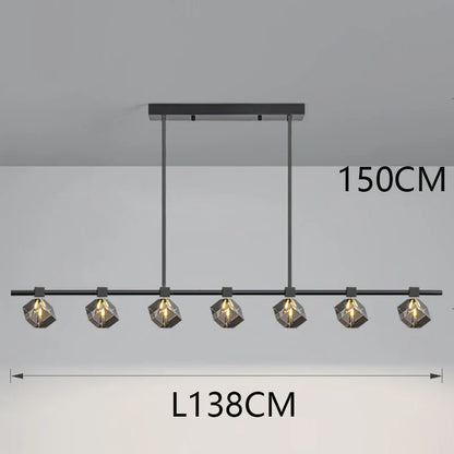 DecorBites™ Crystal Chandelier for Living and Dining Room, Luxury Pendant Lamp and Ceiling Light