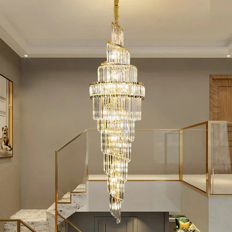 DecorBites™ K9 Deluxe Crystal Pendant Chandelier: Dazzling LED Ceiling Light for Modern Elegance