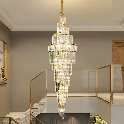 DecorBites™ K9 Deluxe Crystal Pendant Chandelier: Dazzling LED Ceiling Light for Modern Elegance