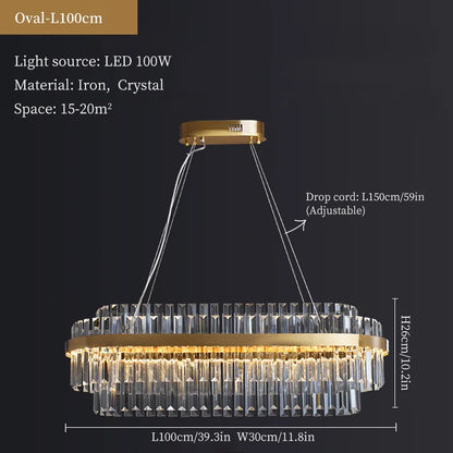 DecorBites™ Crystal Hanging Lamp for Luxurious Living Room Decor