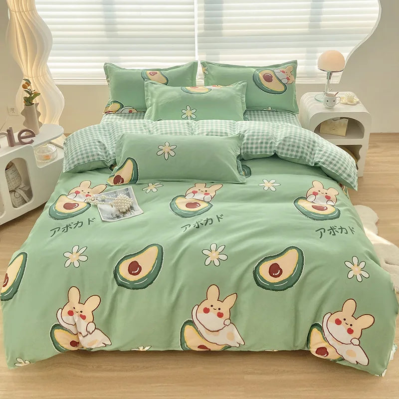 DecorBites™ Cute Pattern Duvet Cover | Super Soft Comforter Cover for Single/Double Bed