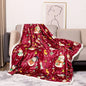 Decobites Santa Claus Flannel Blanket: Soft Lambswool Warmth Throw for Christmas Home Decor