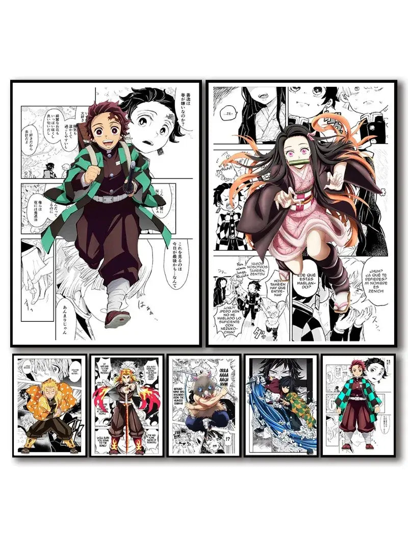 DecorBites™ Demon Slayer Anime Canvas Poster for Home Decor