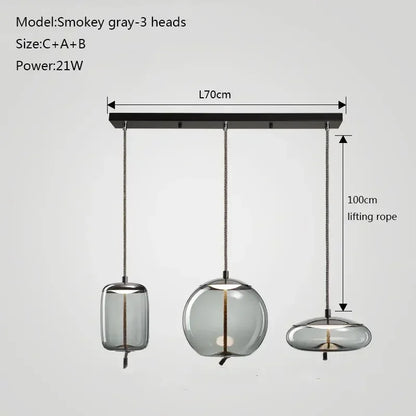 DecorBites™ Glass Chandelier Knot Pendant Lamp for Bedroom Kitchen Dining Room