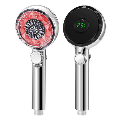 DecorBites™ LED Filtered Shower Head with Digital Display - High Pressure Water Saving