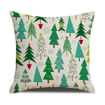 DecorBites™ Christmas Deer Linen Cushion Cover - Home Decor Sofa Pillowcase