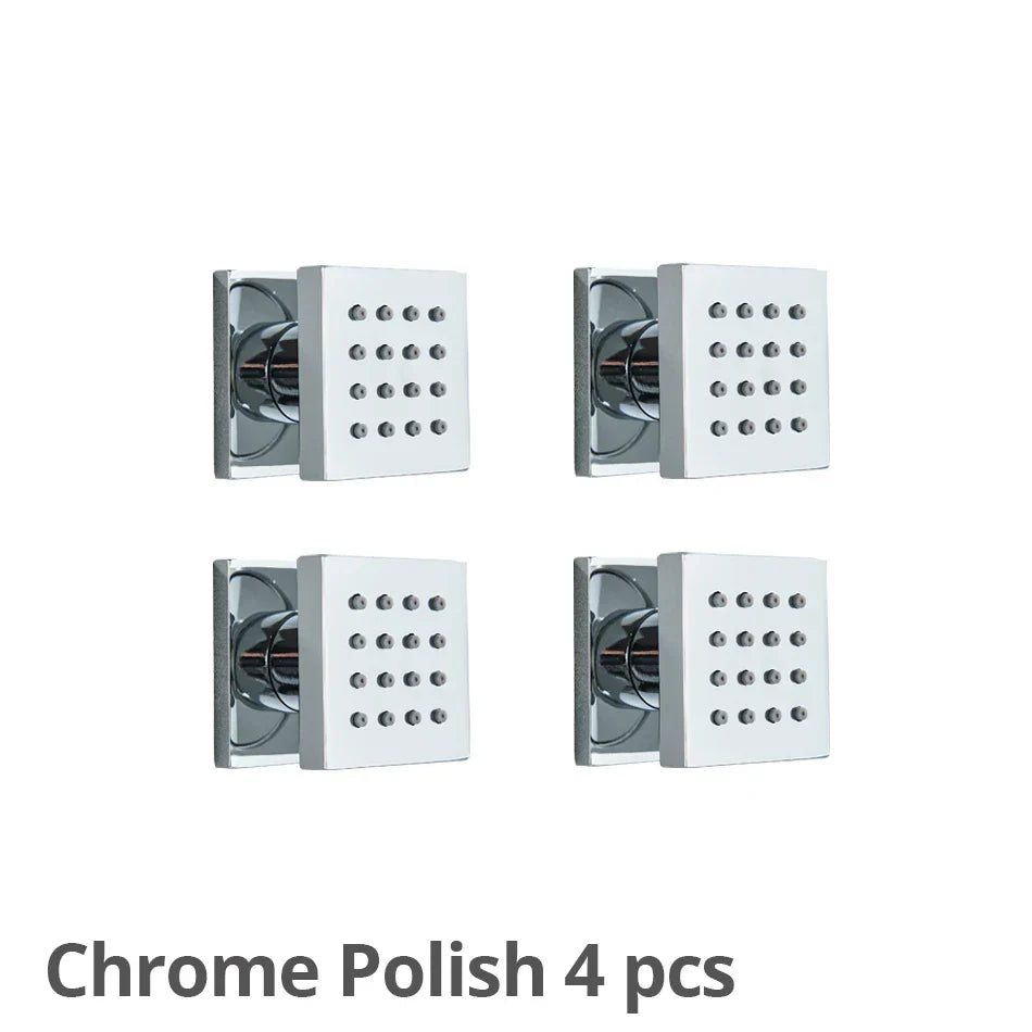 DecorBites™ Brass Square Body Spray Shower Jets for Luxury Spa Massage Experience