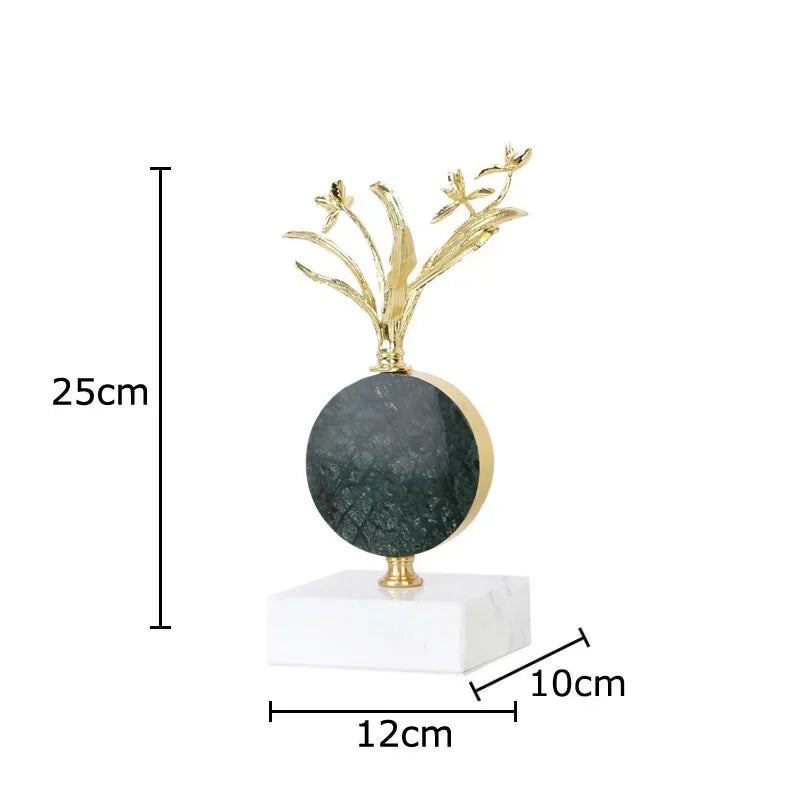 DecorBites™ Gold-plated Flower Crystal Sculpture Desk Decoration Modern Crafts Room Decor