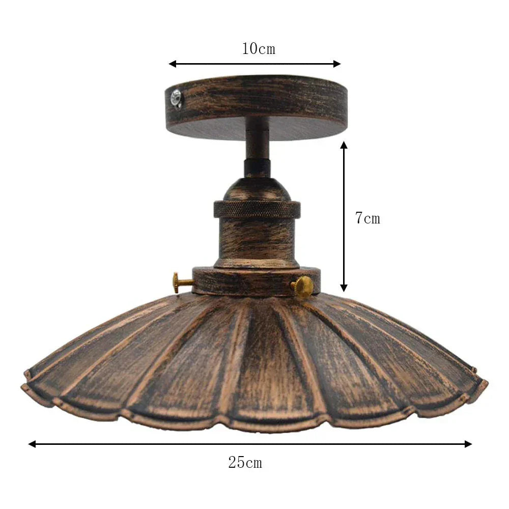 DecorBites™ Industrial Flush Mount Light for Home Decor in Bedroom, Kitchen, Living Room