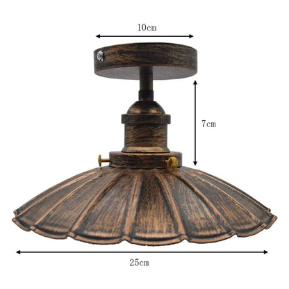 DecorBites™ Industrial Flush Mount Light for Home Decor in Bedroom, Kitchen, Living Room