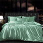 Decobites Mulberry Silk-blend Satin Duvet Cover Set for King & Queen Beds