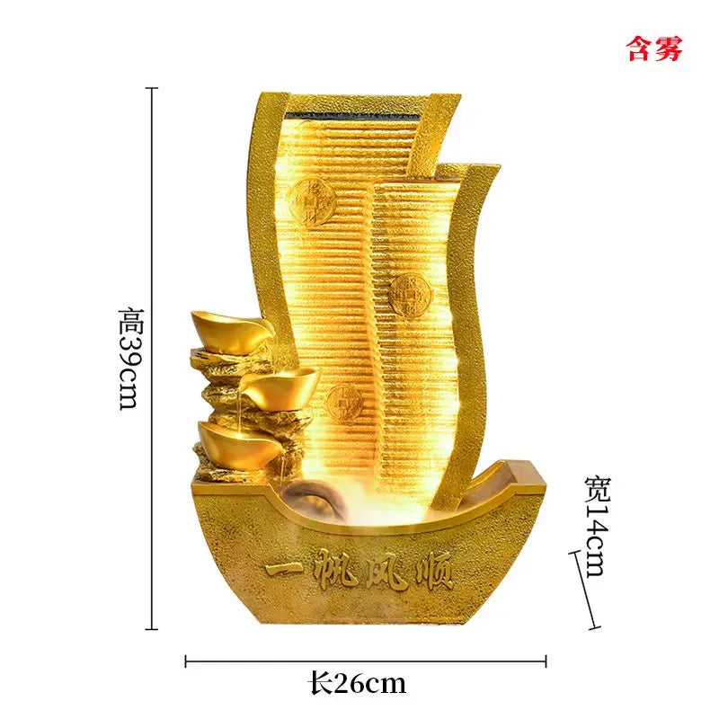 DecorBites™ Circulating Water Fountain: Office & Living Room Wealth Attracting Decoration