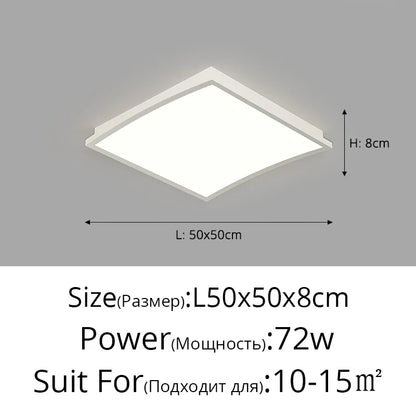 DecorBites™ LED Ceiling Lights: Minimalist Square Design for Bedroom, Living Room, Dining Room Lighting
