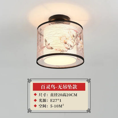 Lámpara de techo tipo araña china DecorBites™ Lotus, sencilla, para pasillo, con iluminación LED.