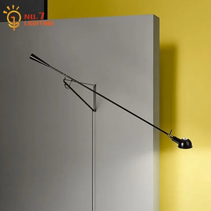 DecorBites™ Adjustable LED Wall Lamp Swing Arm Modern Light Fixture Black/White for Living Room