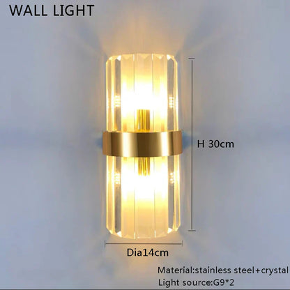 DecorBites™ Crystal Chandelier LED Dining Room Light Gold Lustres