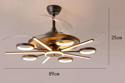 DecorBites™ Kids Bedroom LED Ceiling Fan with Bladeless Design and Remote Control