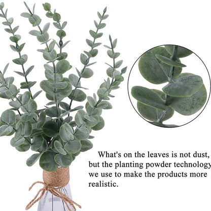 DecorBites™ Artificial Eucalyptus Leaves 100Pcs - Home Wedding Decoration Vase Fake Plants