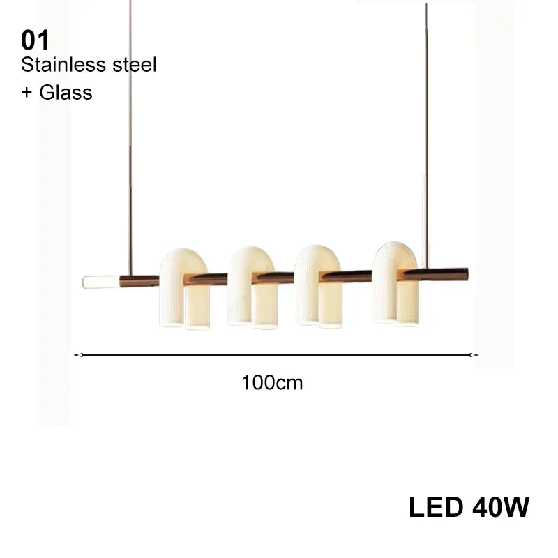 ثريات أكريليك بيضاء من ديكوربايتس™ بتصميم آرت ديكو: مصابيح أنيقة لغرفة المعيشة الداخلية