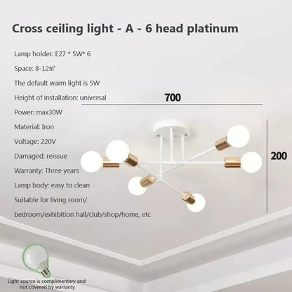 Lámpara de techo LED DecorBites™: Luminaria moderna para sala de estar, dormitorio, recibidor - Decoración para el hogar