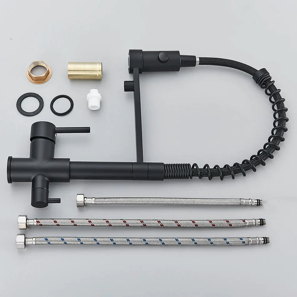 DecorBites™ Dual Spout Kitchen Water Filter Faucet with Rotation Water Purification Feature