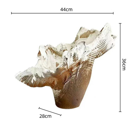 DecorBites™ Irregular Resin Flower Vase Home Decor Floral Arrangement Sculpture