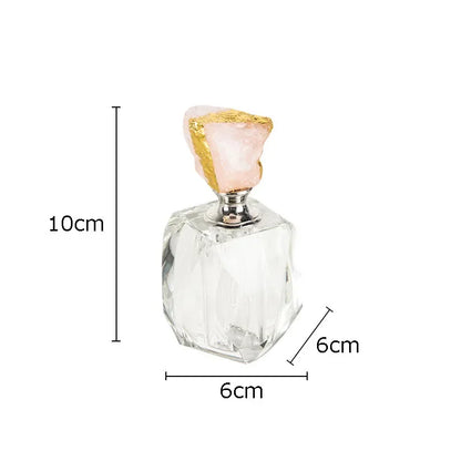 DecorBites™ Gold-plated Agate Stone Perfume Bottle for Aromatherapy Essential Oils