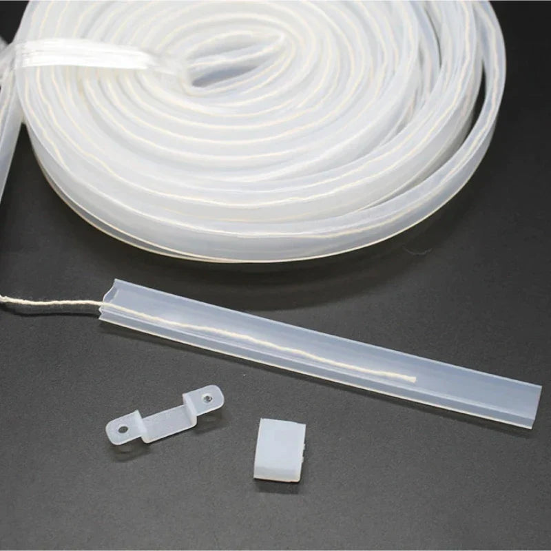 DecorBites™ 12mm LED Silicone Tube Waterproof Strip Light Channel Diffuser for Flexible Lighting