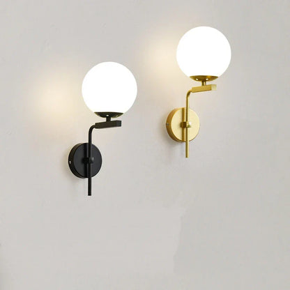 Decorbites™ Glas-Kugel-LED-Wandleuchte Moderne Wandlampe Nachttischleuchte Vintage-Loft Gold Schwarz