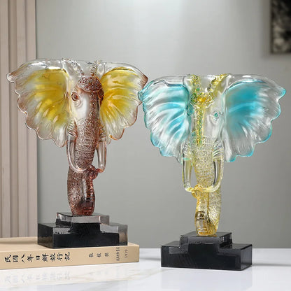 DecorBites™ Crystal Elephant Sculpture Home Decor Ornament